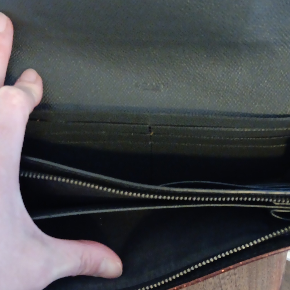 Coach Black Bear Fuzz Slim Envelope Wallet - Picture 6 of 14